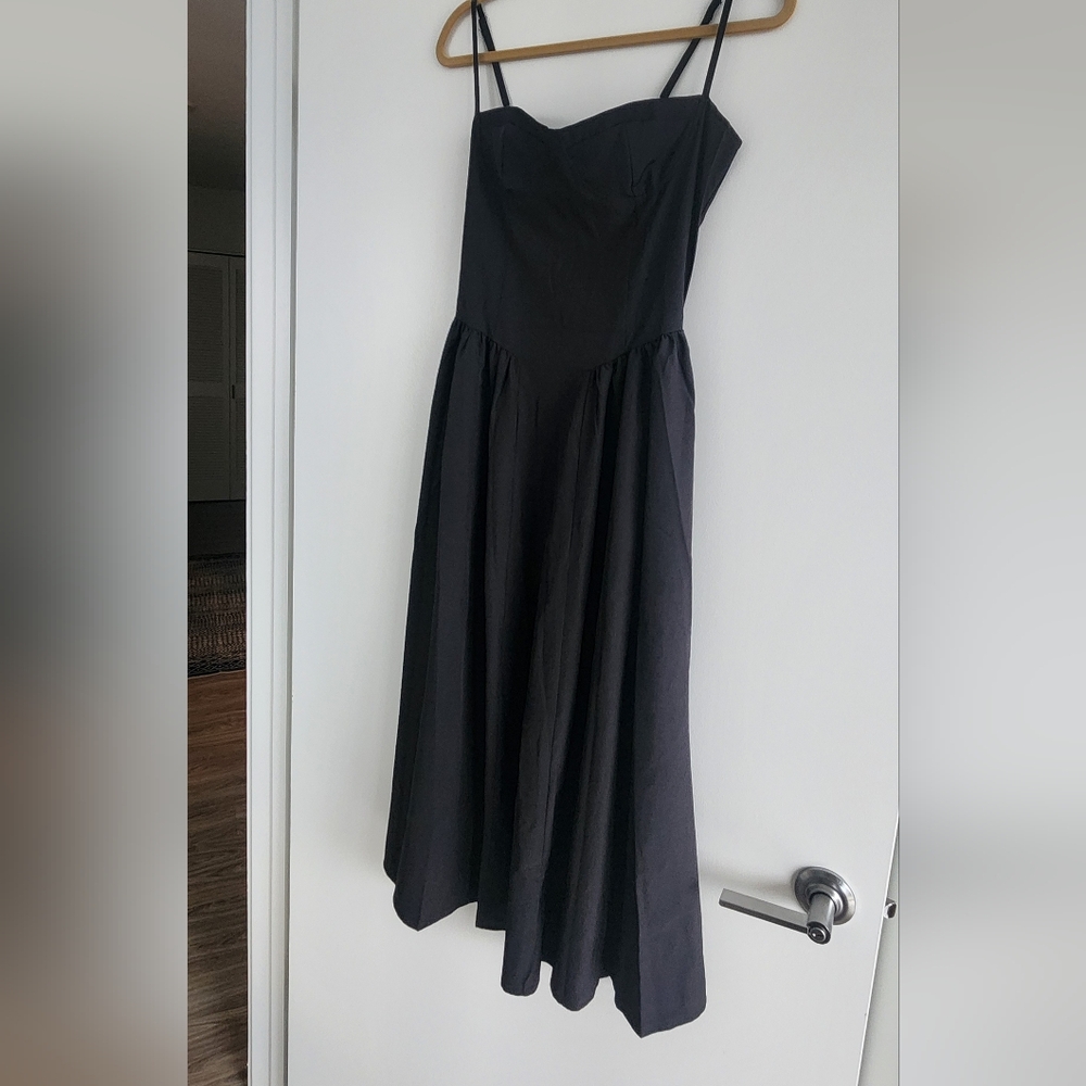 NWOT Spaghetti Strap Bustier Corset Midi Dress